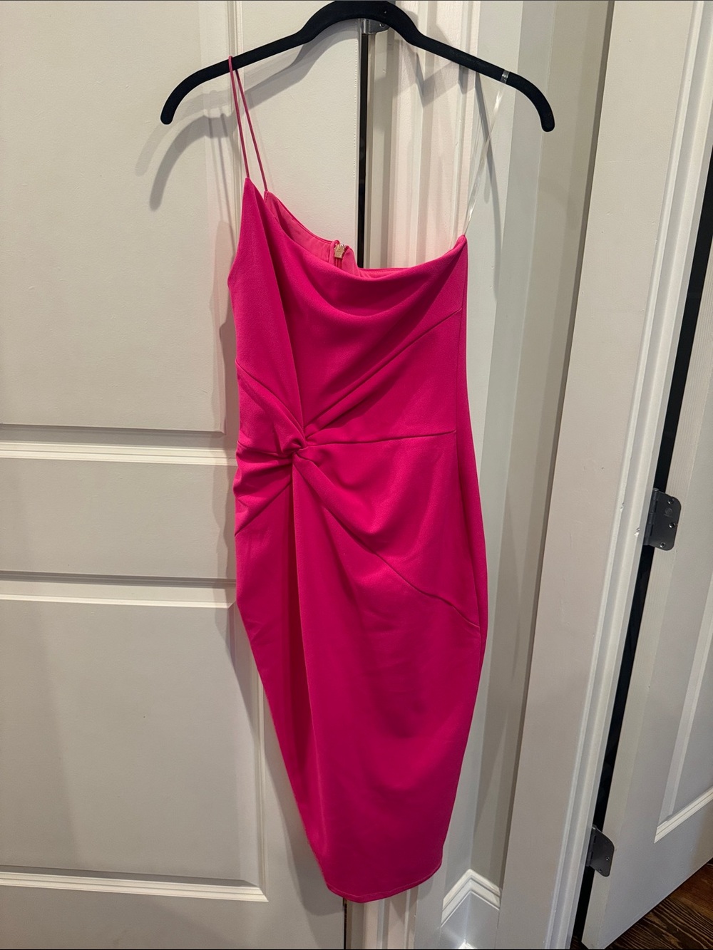 Fuchsia Knot-Front Mini Dress - Women